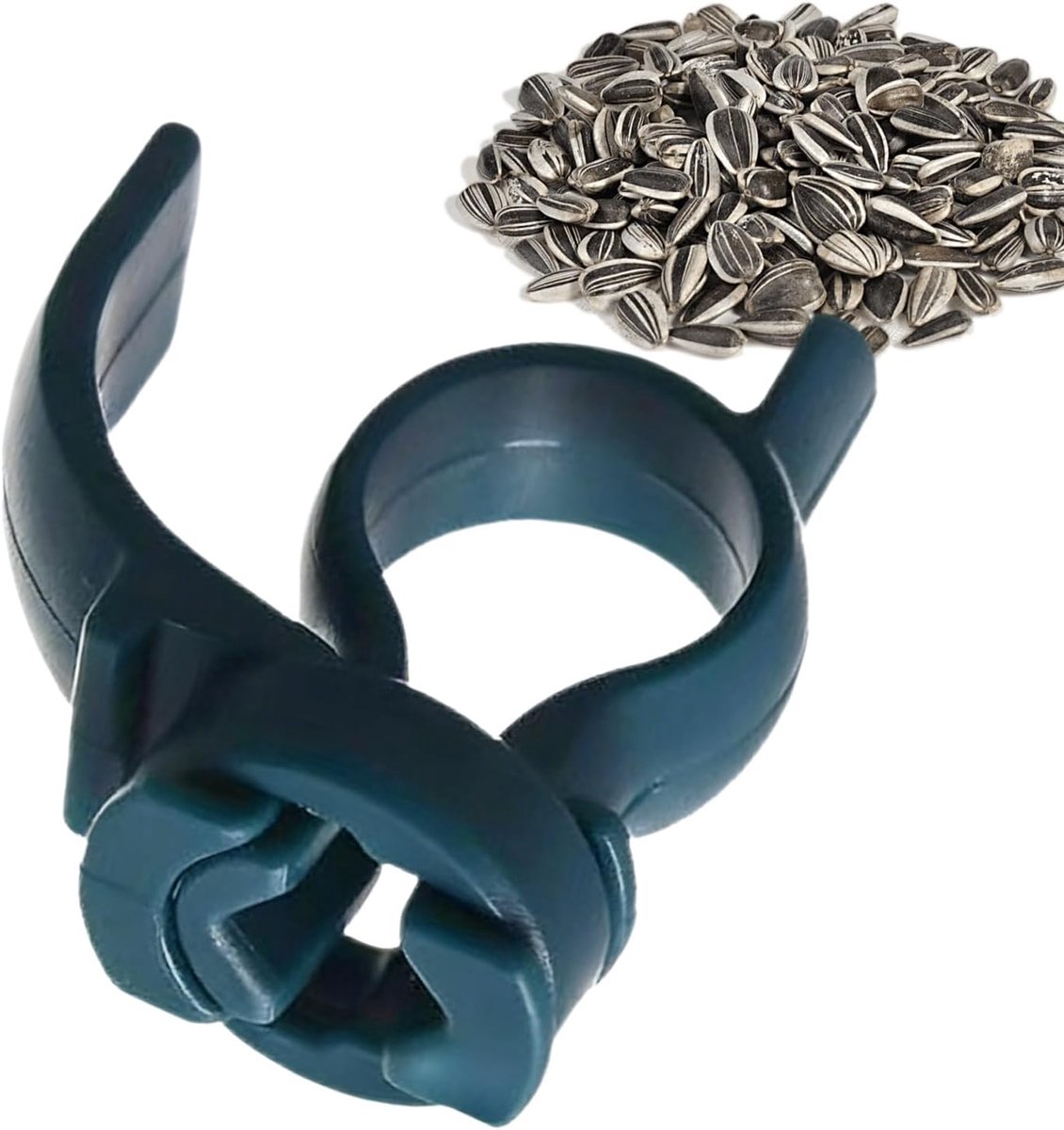 Ergonomische Notenkraker - Moerschiller Pitter - Noten Kraken - Dubbel Groef Mechanisme - 4.6 x 4 cm - Blauw