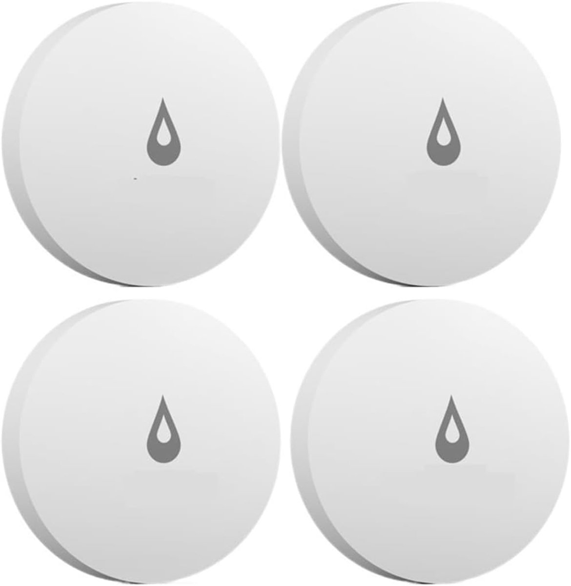 Waterlekkage Sensor - Waterdetector Lekdetector - Huis Beveiligen - Real-time Detectie - 53x53x21mm - Wit