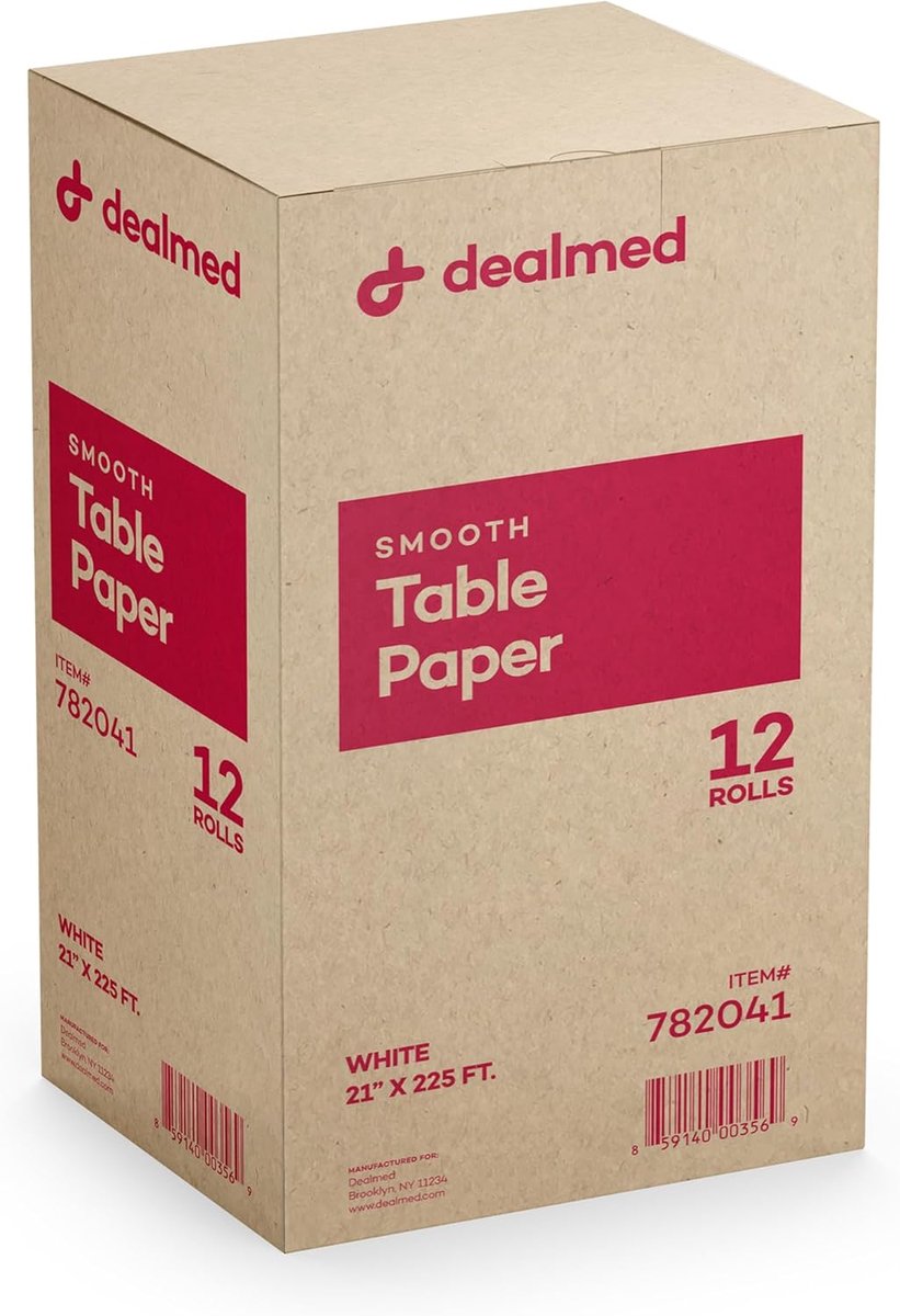 Onderzoekstafelpapier - Tafelpapier Medisch - Hygiëne Beschermen - Scheurbestendig Papier - 53 cm breed - Wit