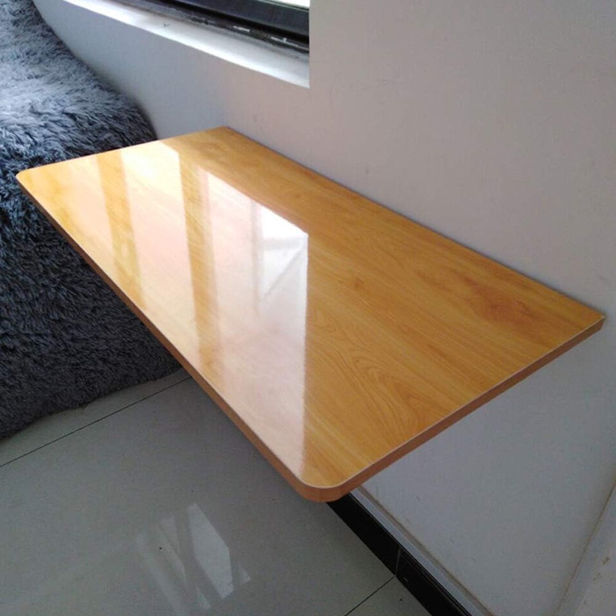Vouwtafel - Klaptafel Wandmontage - Ruimte Besparen - Massief Hout - 70x40cm - Walnoot