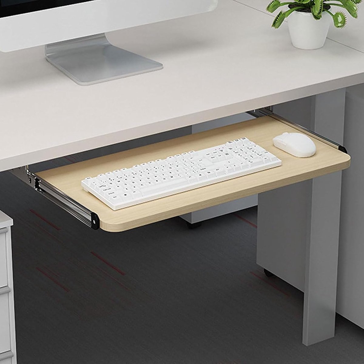 Onder Bureau Lade - Schuifplank Toetsenbord - Werkruimte Optimaliseren - Ergonomisch Ontwerp - Tot 75 cm - Zwart
