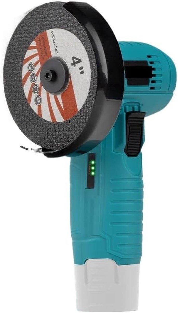 Elektrische Haakse Slijper - Mini Polijstmachine - Oppervlakte Bewerking - Borstelloze Motor - 76mm Schijfdiameter - SET 4