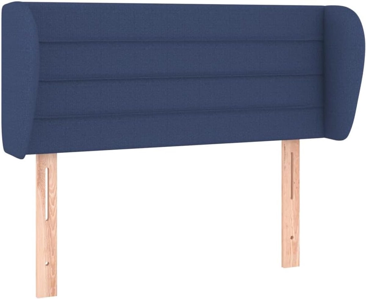 Hoofdbord met randen - Bedonderdeel - Slaapkamer Decoratie - Verstelbare Hoogte - 103 cm Breed - Blauw