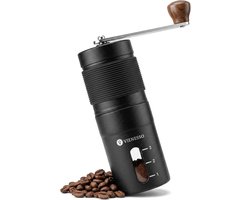 Handmatige Koffiemolen - Keramisch - Traploze Maalgraadinstelling - Compact - Voor Thuis of Onderweg