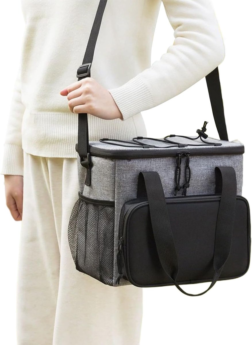 Koeltas - Luchbox Tas - Picknick en Reizen - Lekvrij Ontwerp - 42 cm Hoog - Grijs