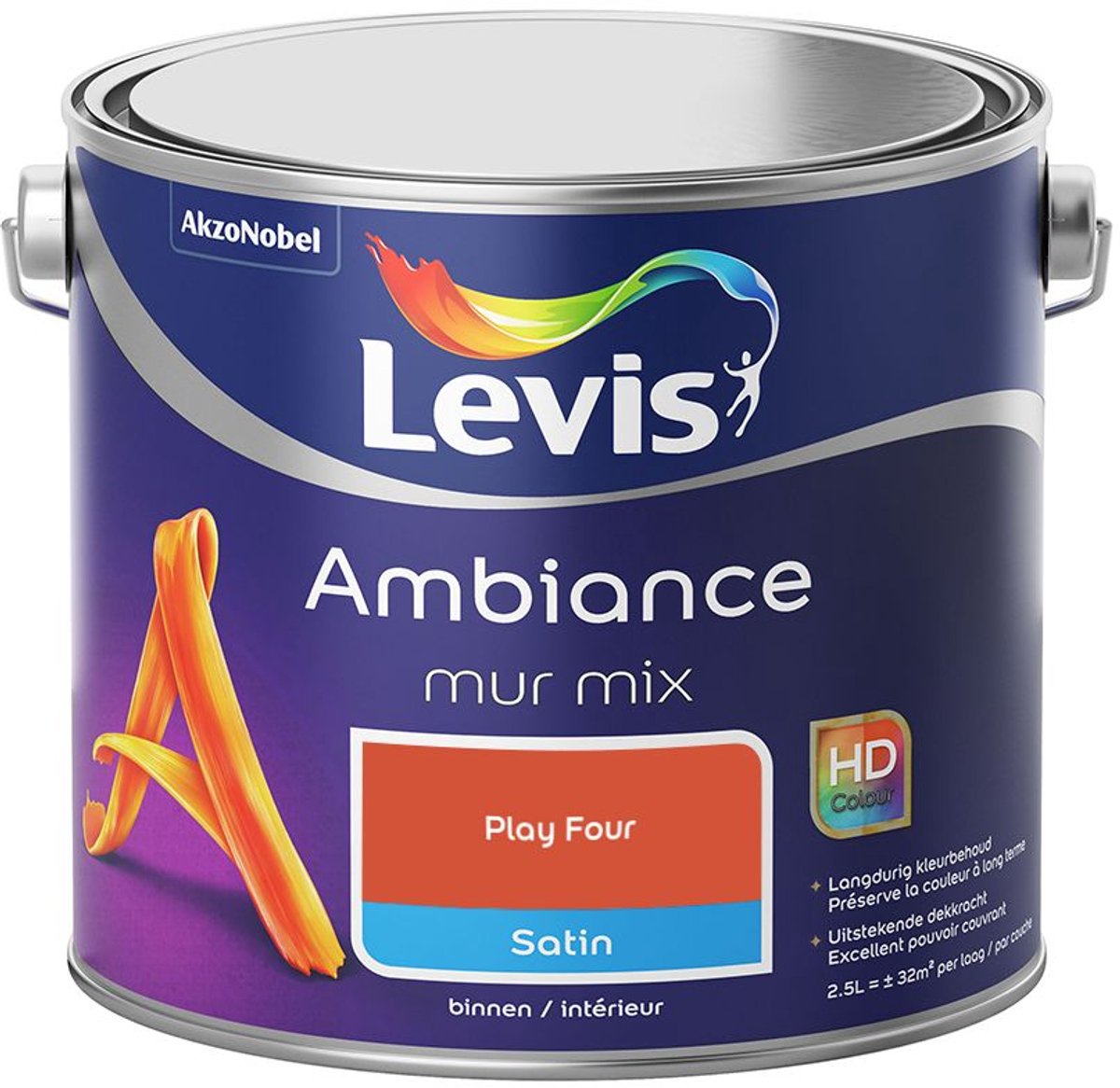 Levis - Ambiance Mur Satin Mix - Play Four - Mengverf - 2,5 L