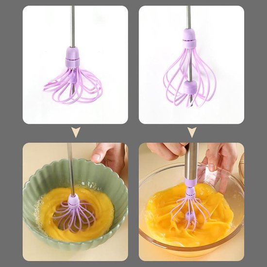 Keukenmixer - Handmixer Eieren - Bakken en Keuken - Drukmechanisme - 31cm - Zwart — afbeelding 3