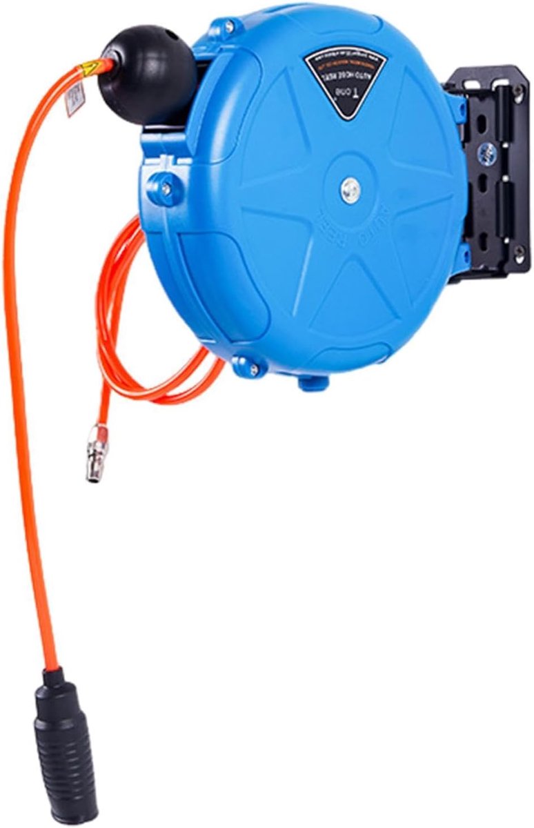 Intrekbare Luchtslanghaspel - Automatische Slanghaspel - Werkplaats Organisatie - Zwaar Uitgevoerd ABS - 10 Meter Lengte - Blauw