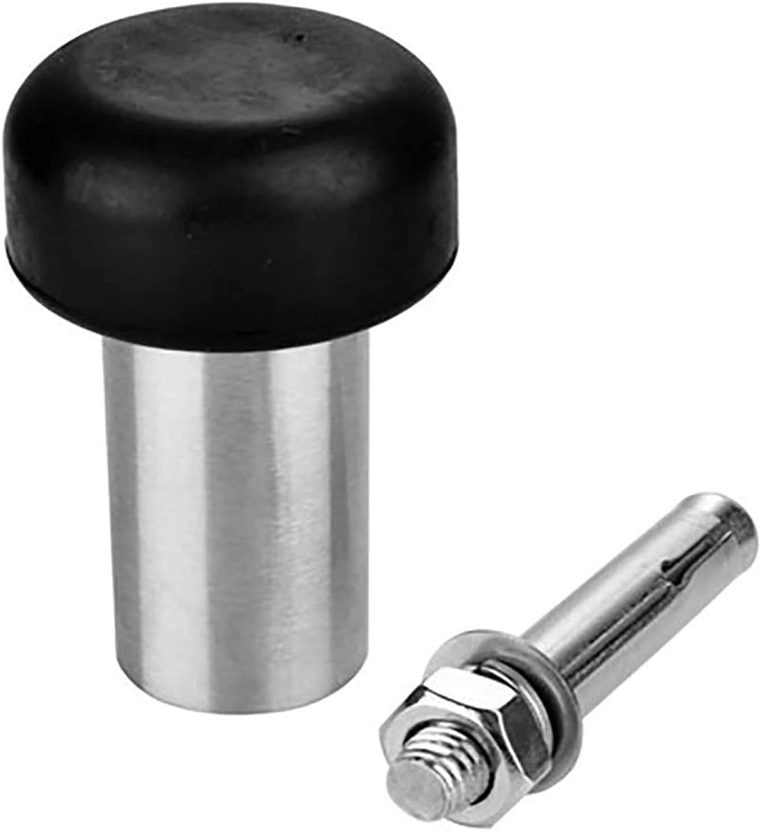 Deur Stopper - Deur Buffer - Muren Beschermen - Roestvrij Staal - 80mm - Zilver