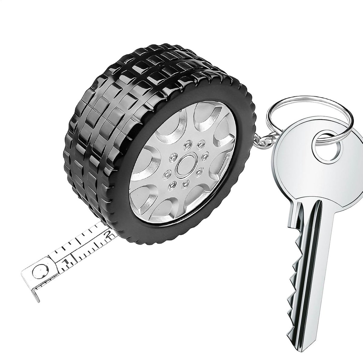 Mini Rolbandmaat - Kleine Meetliniaal - Precisie Meten - Bandvorm Design - 1 Meter - Zilver