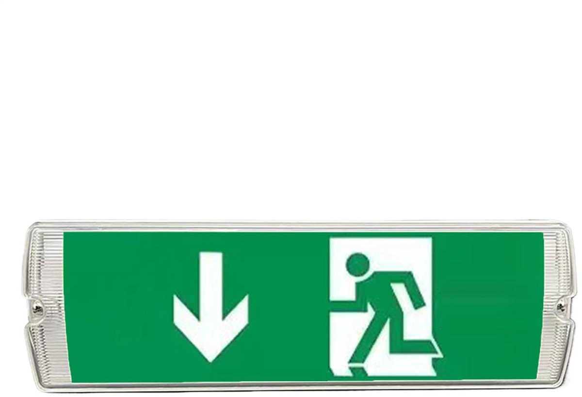 carmdering - Nooduitgang Bord - Evacuatiebord - LED Noodverlichting - Superheldere LED, energiezuinig, eenvoudig te installeren, duurzaam - Voor supermarkten & kantoren - Veilig & betrouwbaar