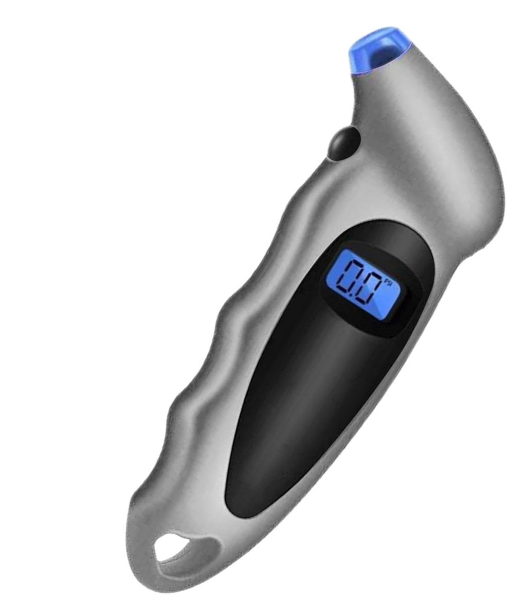 Autobandenspanningsmeter - Digitale bandenmeter - Veilig Rijden - Verlicht LCD Scherm - 100 PSI - Zilver