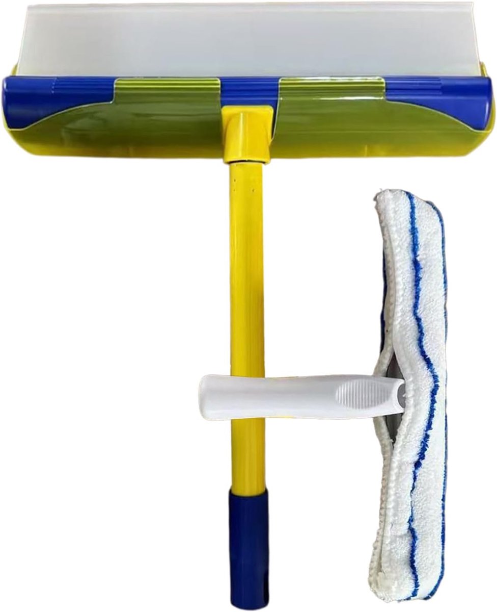 Douche Trekker - Glasreiniger Raamwisser - Streeploos Reinigen - Lichtgewicht Ergonomisch - 39x30cm - Blauw