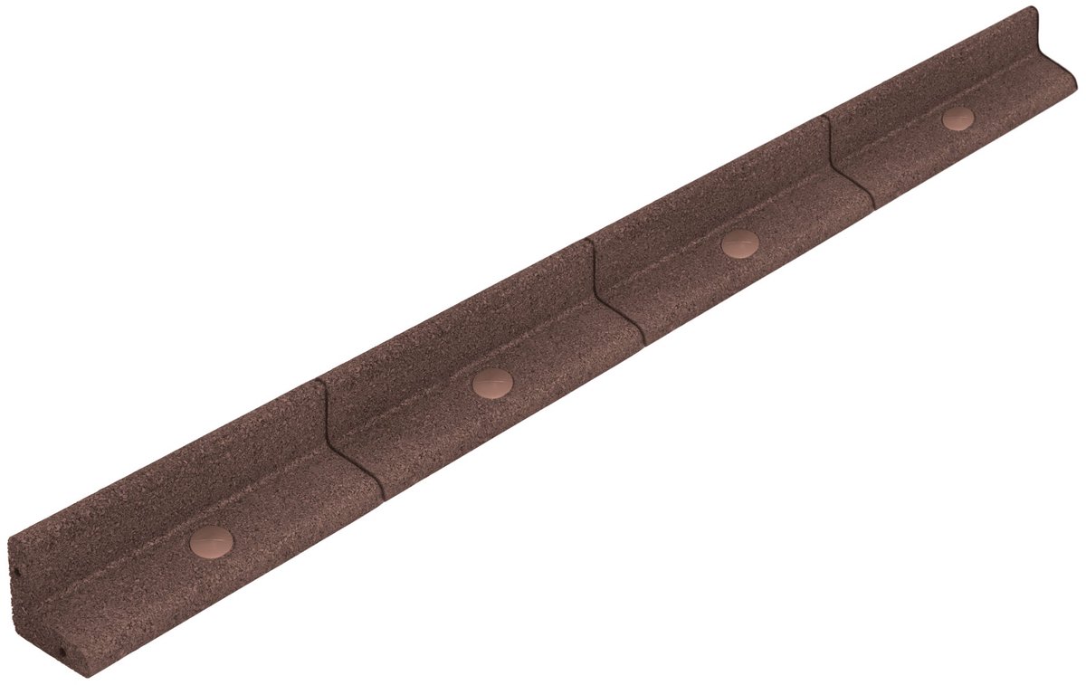 Flexibele tuinrand gazonrand - 30 x 1,2 m - bruin - 36 m borderrand & hamer