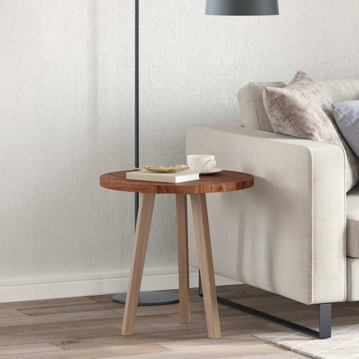 Rond Tafelblad Eiken - Houten Blad - Meubels Maken - Omkeerbaar Oppervlak - 50 x 50 cm - Lichtbruin