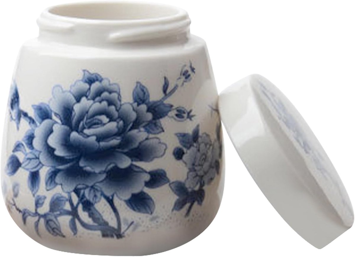 Keramische Eierdopjes Dessertbekers Stoom Eieren Ontbijt Serveren Waterdicht Dekselontwerp 220 ml Orchidee Pioen