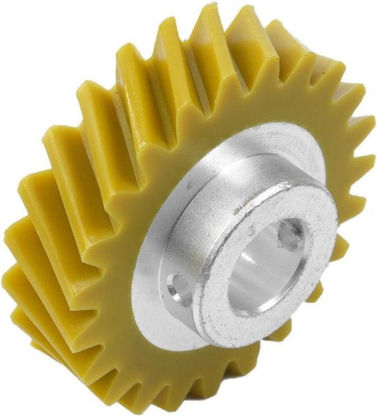 SnelShoppen - Mixer Worm Gear Vervanging Geel met 2 Koolborstels voor Keukenmixers - Geschikt voor 5KSM150, 5KSM45, 5KSM90, 5KSM125, 5KSM175, 5KSM185, — afbeelding 2