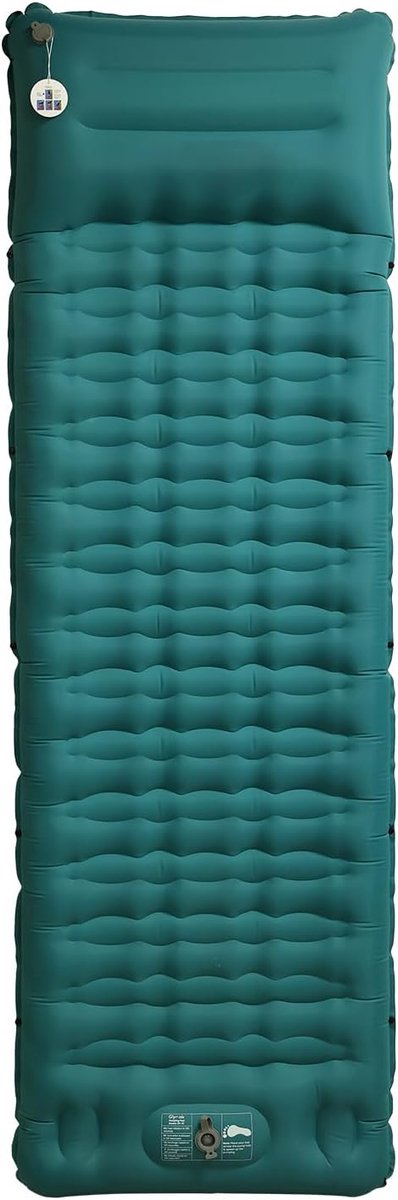 SnelShoppen - Opblaasbaar Luchtbed 12 cm Dik met Voetpomp - Lichtgewicht Waterdicht Matras voor Kamperen, Hiken en Reizen