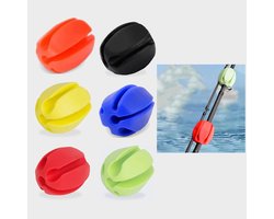 SnelShoppen - ANROI Rubber Rod Holder - 6 Stuks Vissport, Beschermende Fastener, Rubber Rod Clamp, Silicone Hengelhouder, Herbruikbare Visspullen voor