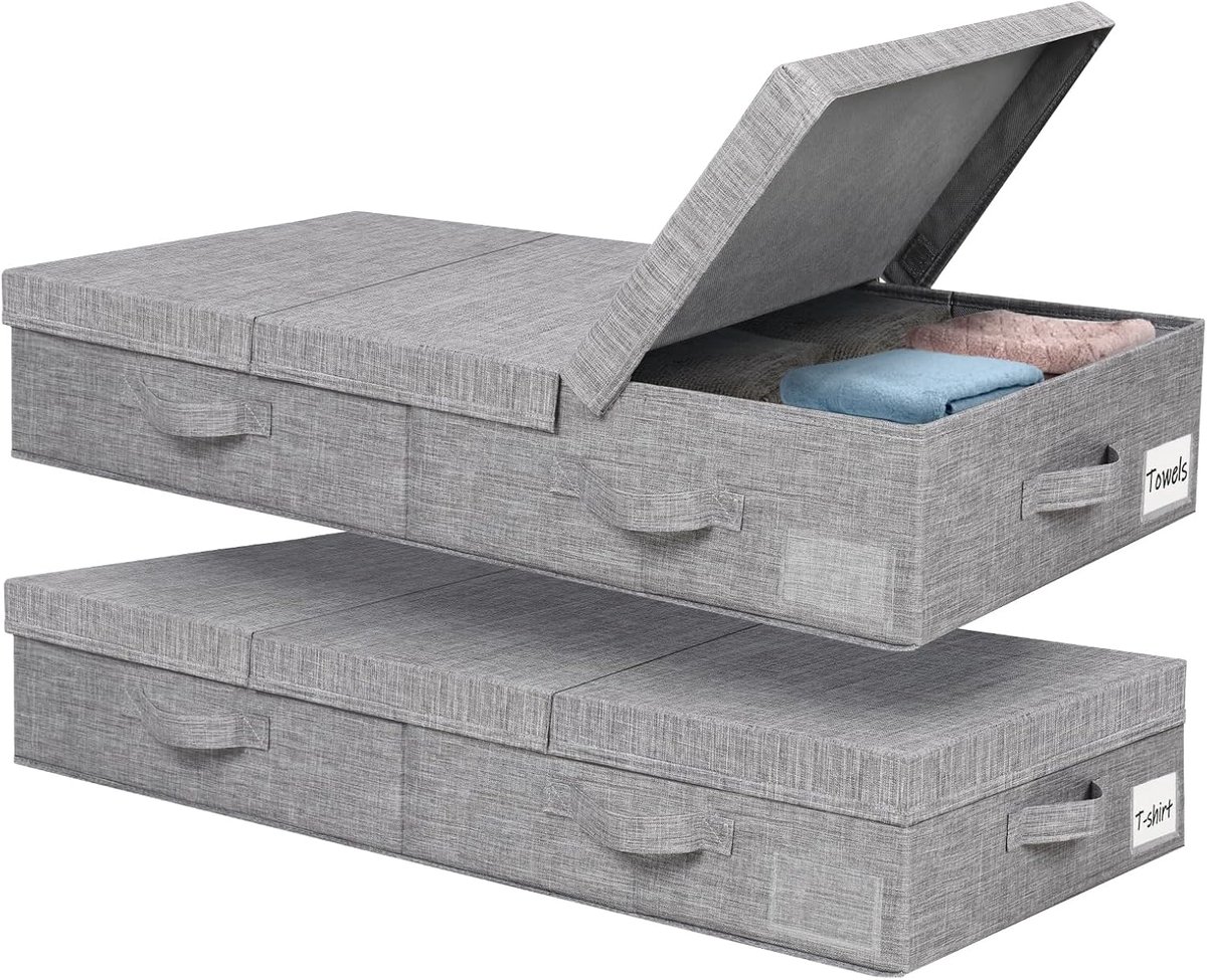 SnelShoppen - 2-delige Vouwbare Aankleedtafel voor Onder Bed - Handige Opbergbox voor Babyspullen - Ruimtebesparend - Geschikt voor Kinderkamer, Speel