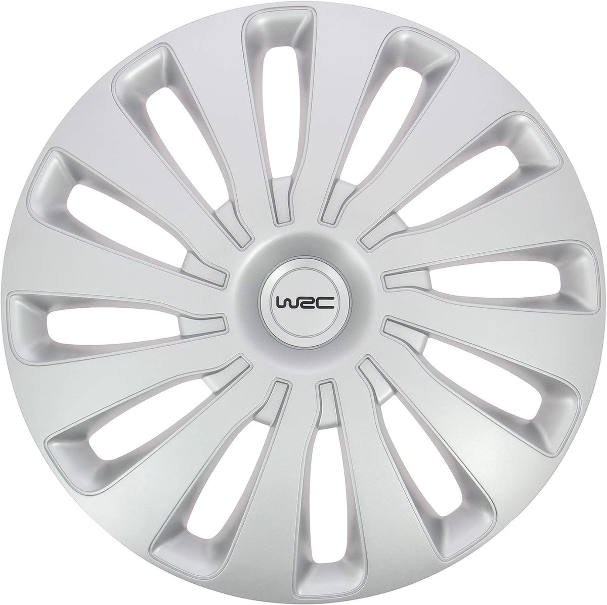 SnelShoppen - Set van 4 Wieldoppen 16 inch - Sportieve Metallic Grijze ABS Velgen - Duurzaam en Eenvoudig te Bevestigen - Perfect voor Auto's en Vrach