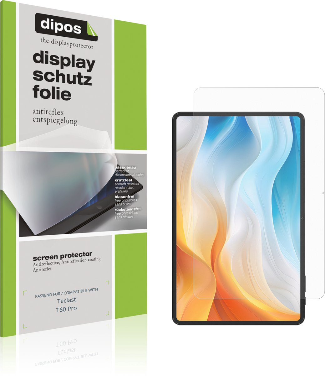 dipos – 2x Matte Beschermfolie geschikt voor Teclast T60 Pro | Krasbestendige & antireflecterende Screenprotector Ultra-Thin