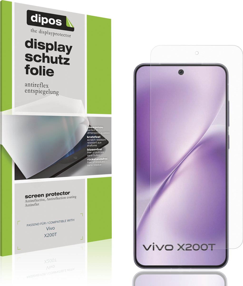 dipos – 4x Matte Beschermfolie geschikt voor Vivo X200T | Krasbestendige & antireflecterende Screenprotector Ultra-Thin