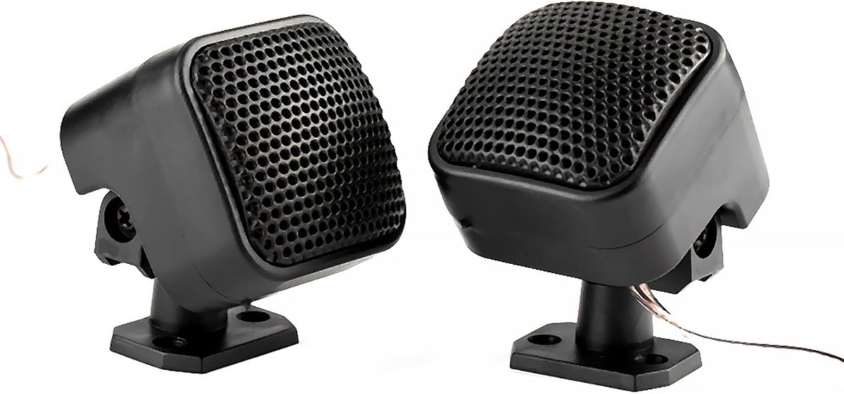 SnelShoppen - 1 Paar 12V 500W Mini Auto Audio Luidsprekers Tweeters 200mm 98dB, Zwart, Perfect voor Auto, Feest en Buitengebruik