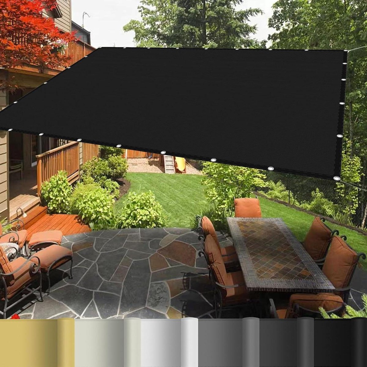 Zonnezeil Rechthoekig - Schaduwdoek Tuin - Buiten Ontspannen - 95% UV Blokkerend - 2 x 6.5