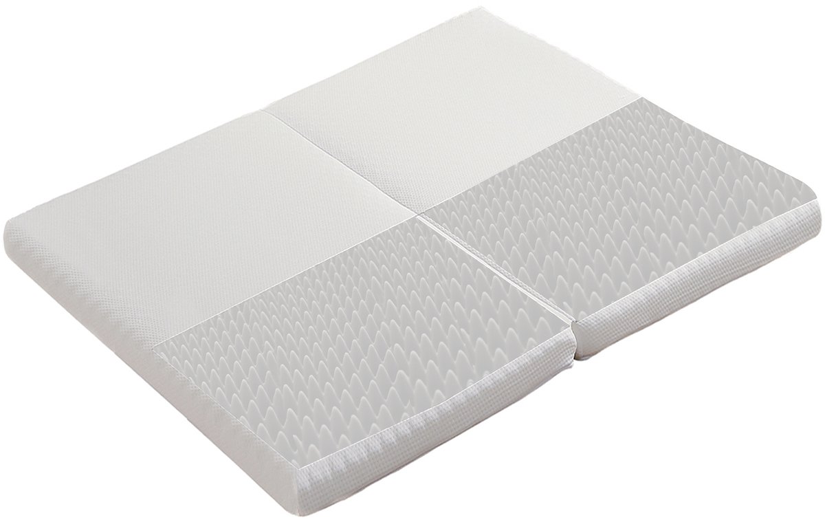 DESMIU Opvouwbaar Matras 140x200 cm – Ergonomische H3 Ondersteuning – Opvouwbaar Tot 140x100 cm – Ademend Schuim – Wit