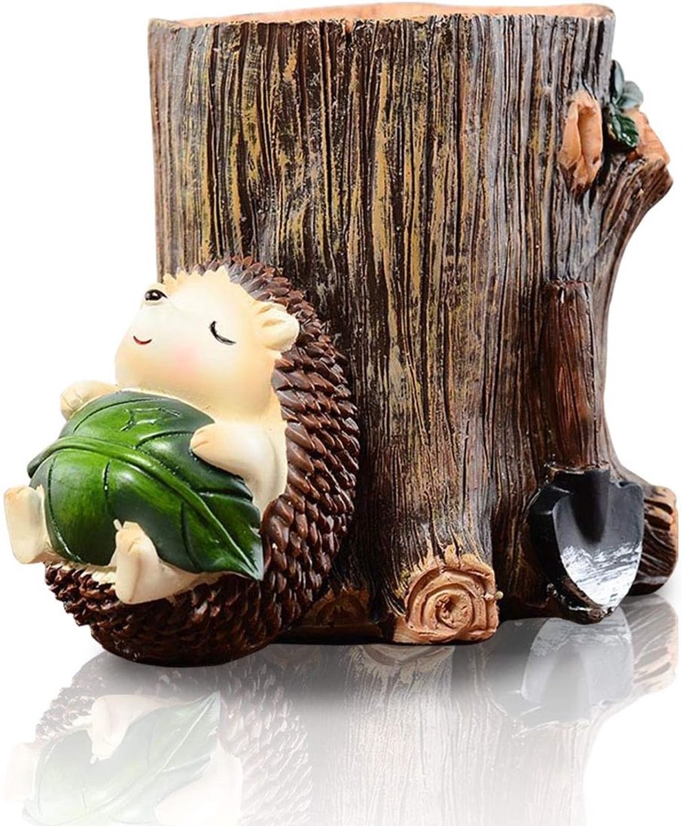 SnelShoppen - Leuke Egel Bureau Pen Potlood Pothouder Tandenborstelhouder Hars Desktop Organizer Container Briefpapier Opslag Kantoor Decoratie