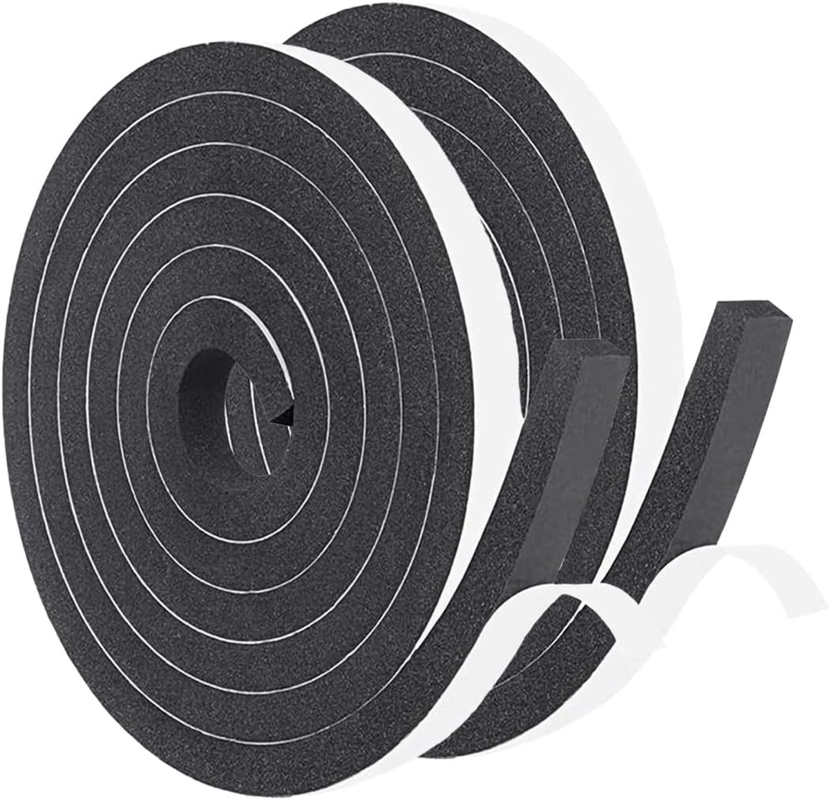 SnelShoppen - 2 stuks Zelfklevende Mosrubber Afdichtingstape 15mm x 10mm x 4m - Effectieve Schuimrubber Afdichting voor Deuren, Ramen en Geluidsisolat