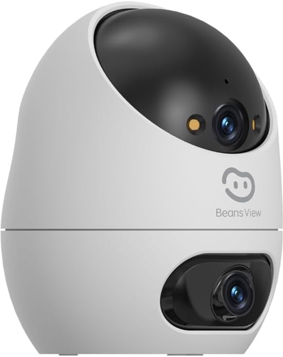 SnelShoppen - Indoor Beveiligingscamera 360°, 2.4GHz Wi-Fi, Kleur Nachtzicht, Automatische Mensherkenning en Volgen, SD Kaartopslag zonder Abonnement,
