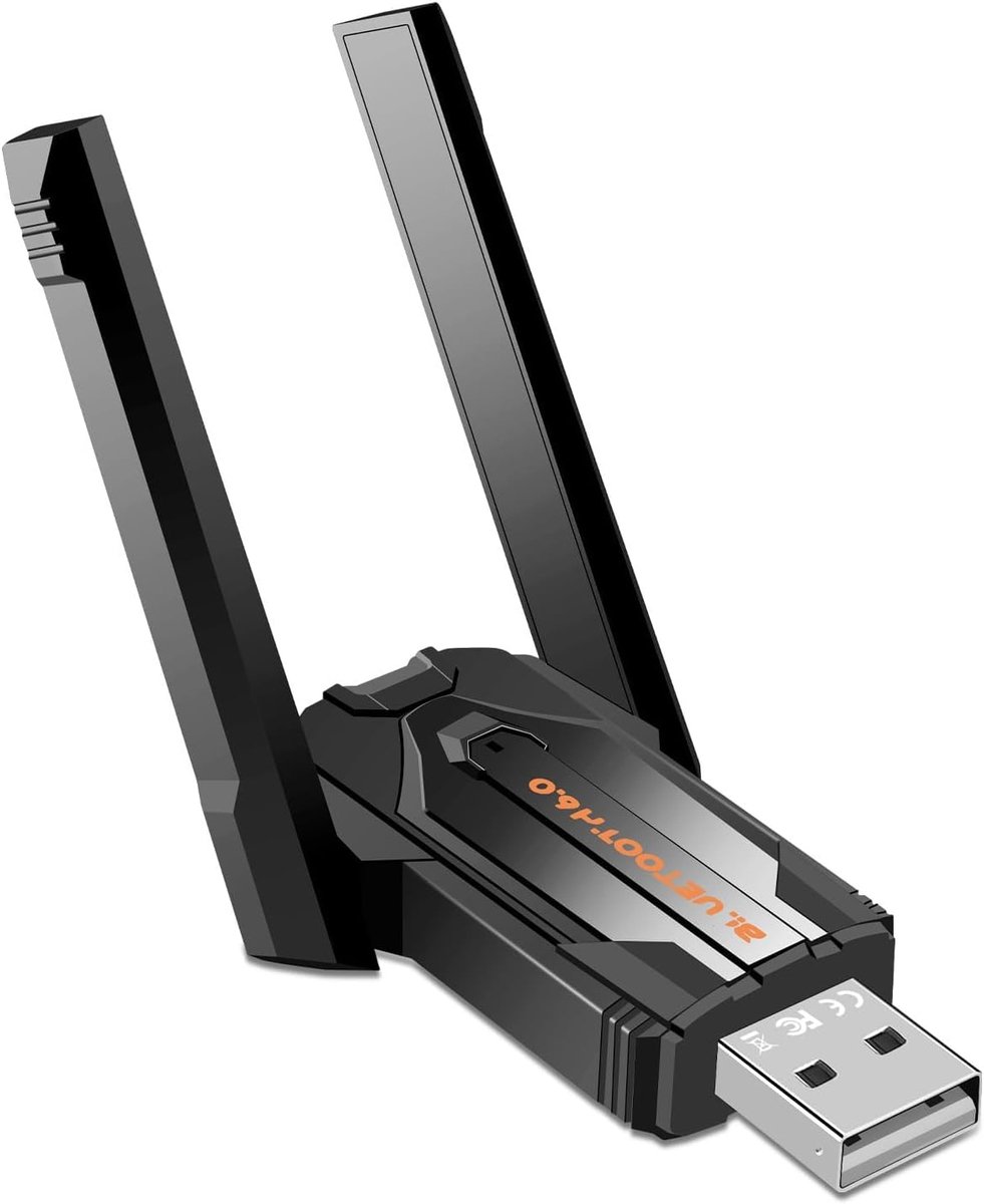 SnelShoppen - Bluetooth 6.0 USB Dongle voor PC, USB Stick, Ondersteunt tot 5 Apparaten, Hoge Bereik, Lage Latentie, Compatibel met Windows 11/10/8.1