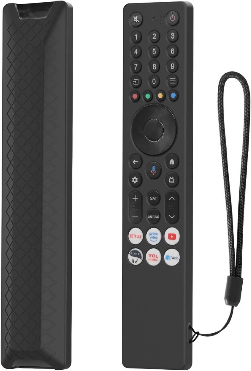 SnelShoppen - Beschermende Silicone Case voor TCL RC833A Afstandsbediening - Lichtgewicht, Schokbestendig, Zwart - Ultra-dun en Antivingerafdruk