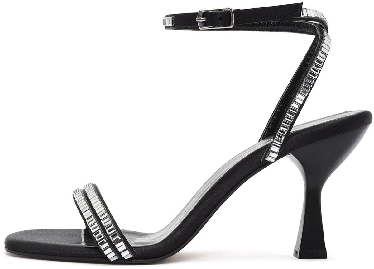 DERIMOD Imitation Leather High Heeled Sandals Imitation Leather High Heeled Sandals