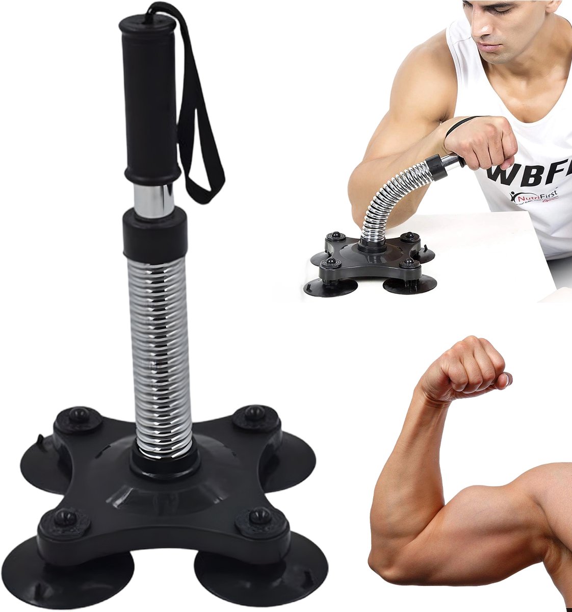 Handtrainer - Anchored Power Twister - Buigveer - Antislip - Lichtgewicht - Voor Armworstelen - Krachttraining - Onderarm Trainer - Voor Beginners en Gevorderden