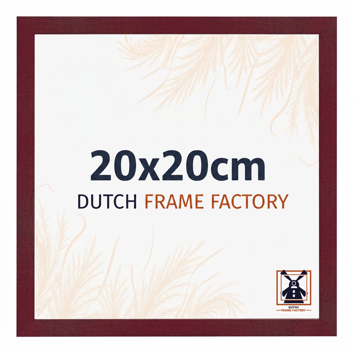 Fotolijst 20x20 cm - MDF - Wijnrood Geveegd - Benno