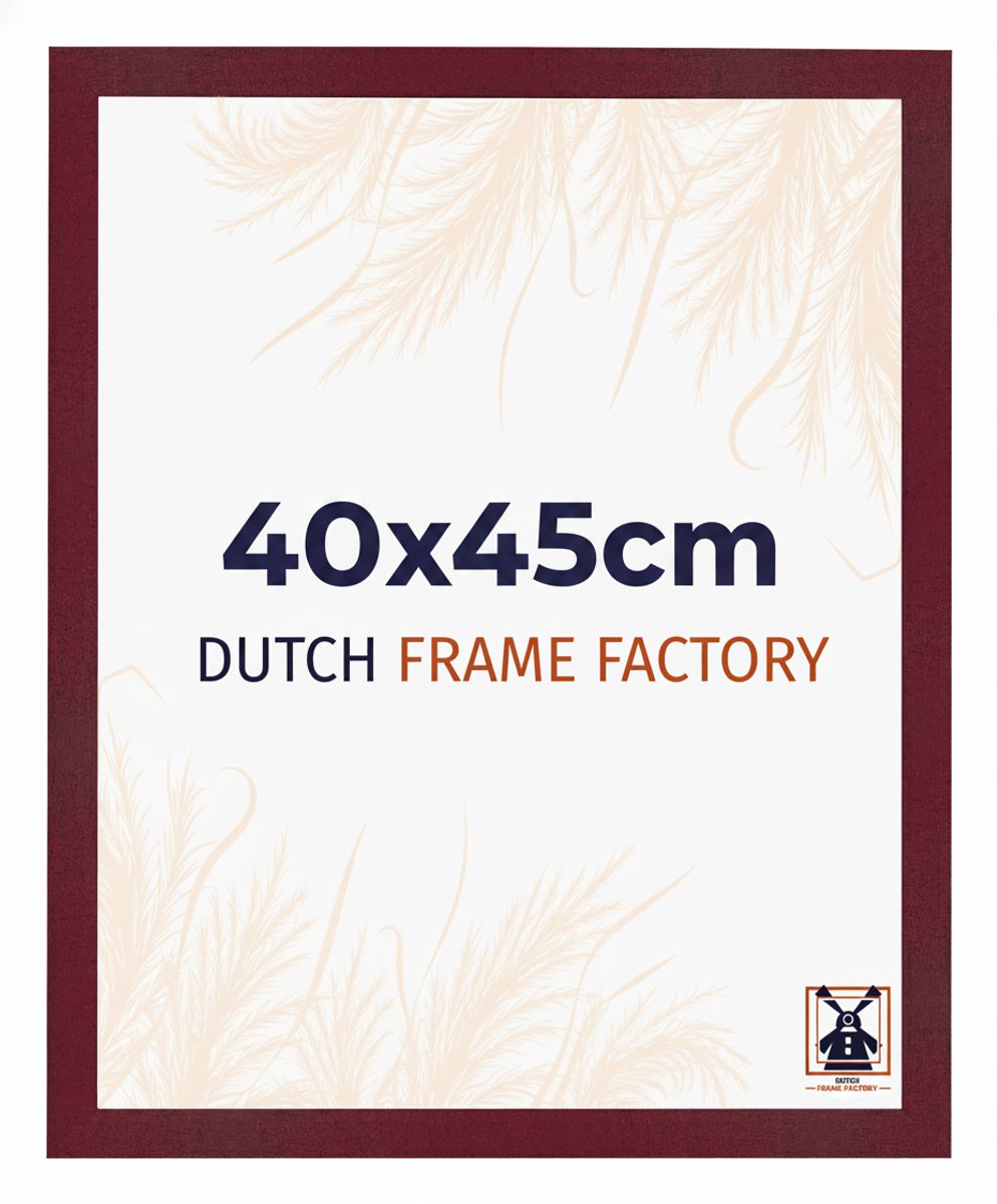 Fotolijst 40x45 cm - MDF - Wijnrood Geveegd - Benno