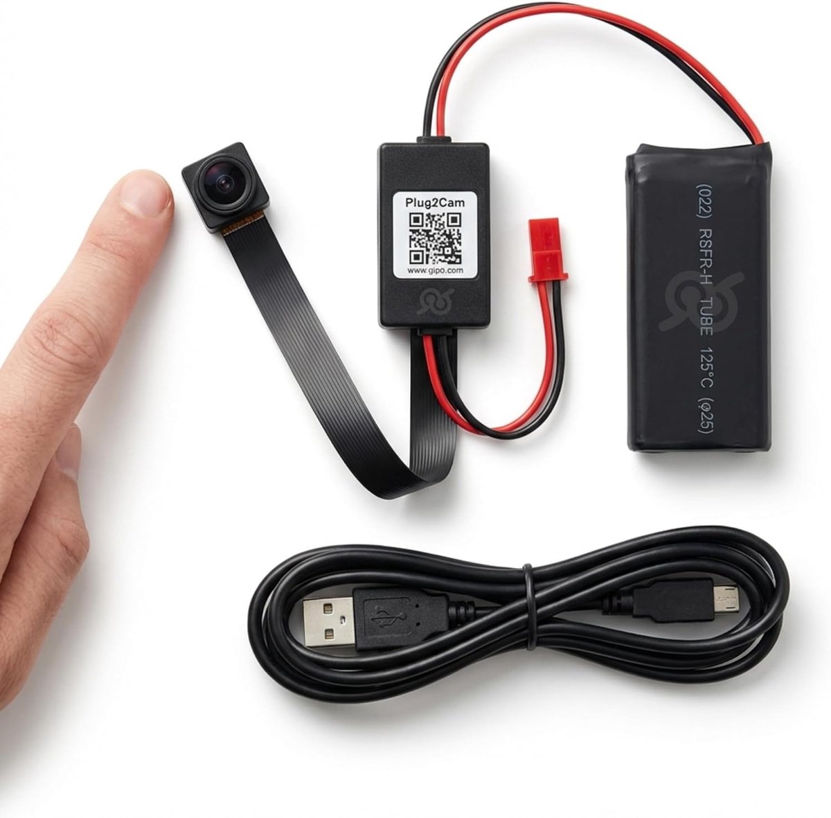 SnelShoppen - HD Wi-Fi Mini Verborgen Spy Camera met Audio & Video, 90° Groothoeklens, Compact en Onopvallend voor Beveiliging en Spionage