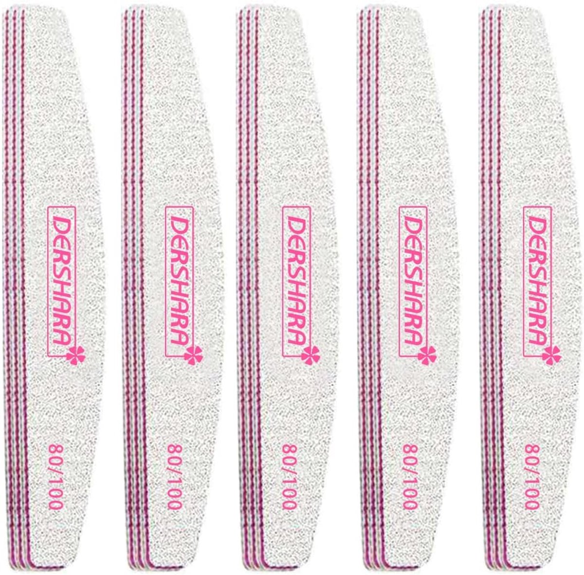 SnelShoppen - Professionele Nagelvijlen Dubbelzijdig 80/100 Grit - 15 Stuks Manicure Nagel Buffer Blok - Hoogwaardige EVC Materialen