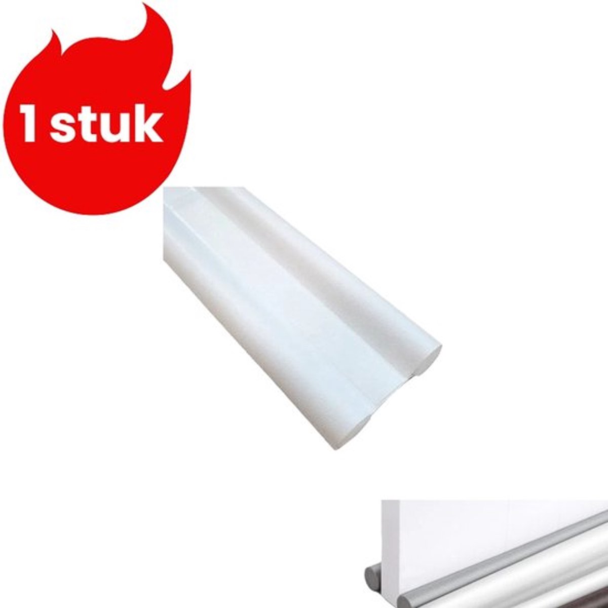 1 stuk - Dubbelzijdige afdichtstrip aan de onderkant van de deur - Geluidsisolatie voor deurspleten - Thermische isolatie en winddichte strip voor slaapkamerdeuren - Stof- en insectenwerende afdichtstrip - Wit