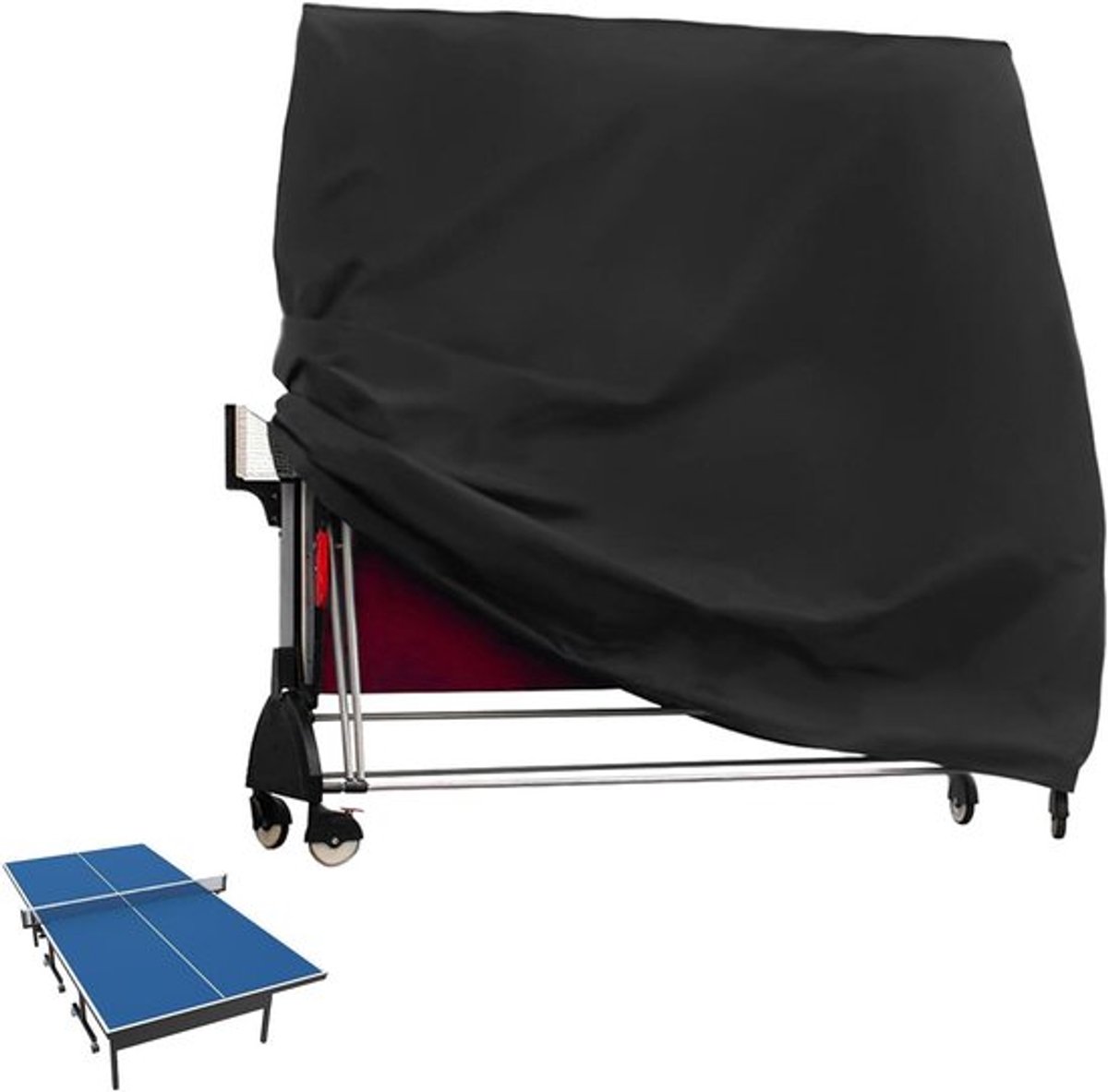 Buiten Tafeltennistafelhoes - Waterdicht, Winddicht, UV-bestendig - Oxfordstof - Beschermhoes voor Tafeltennis - 185 × 70 × 165 cm