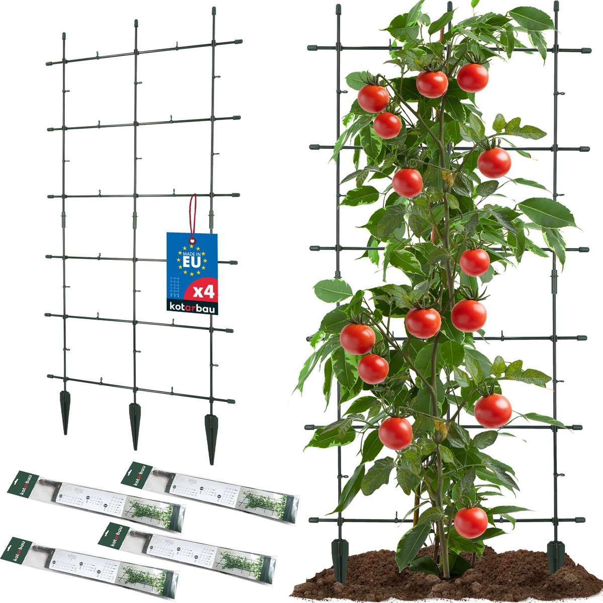 KOTARBAU 4 Stuks Plantensteun Klimplanten, Trellis Klimplanten 60x120 cm