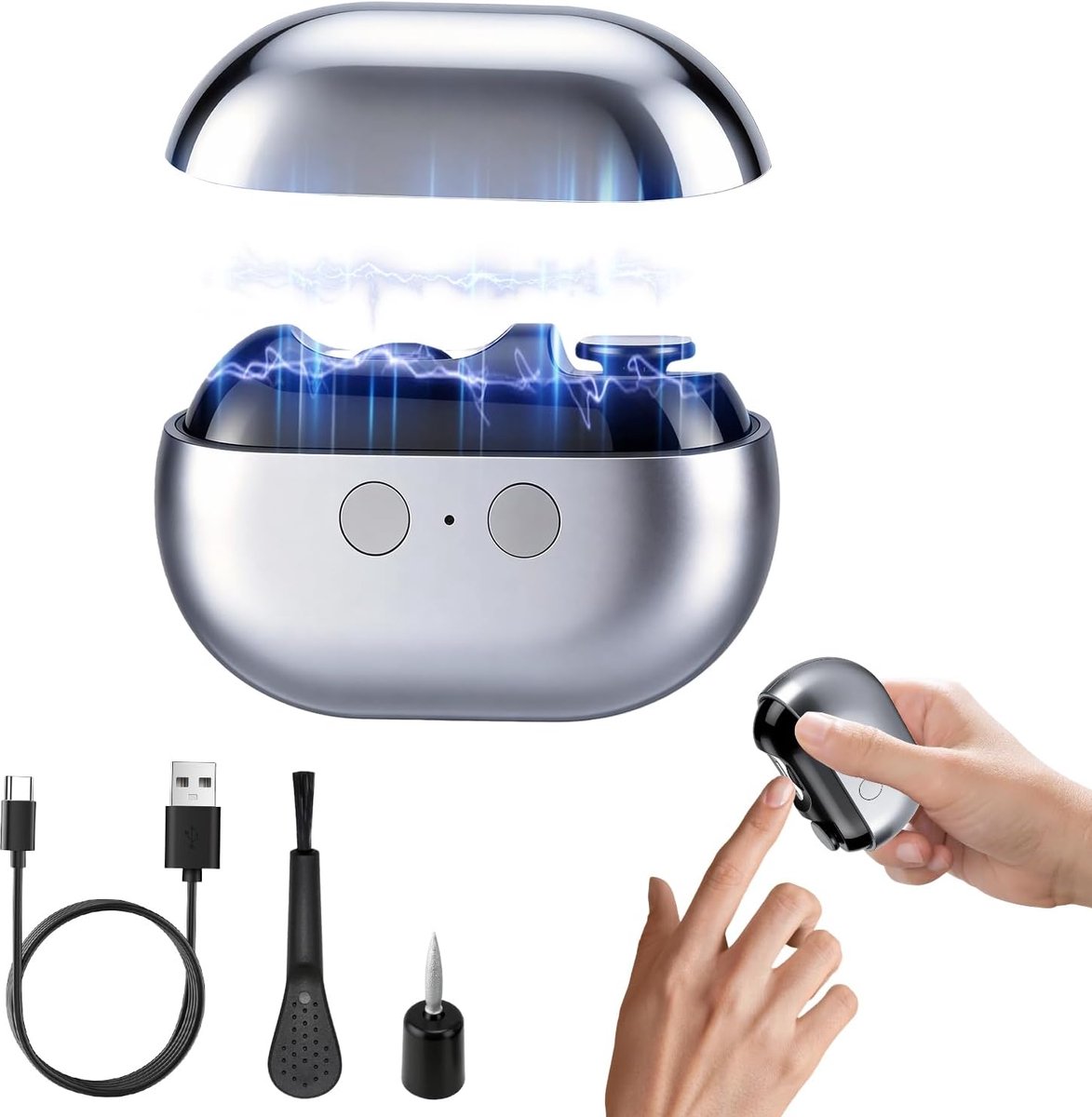 Thijox - Elektrische Nagelknipper 2-in-1 met LED-lamp, 2 Snelheden, Nagelvijl voor Baby's, Kinderen, Volwassenen en Ouderen - Gery