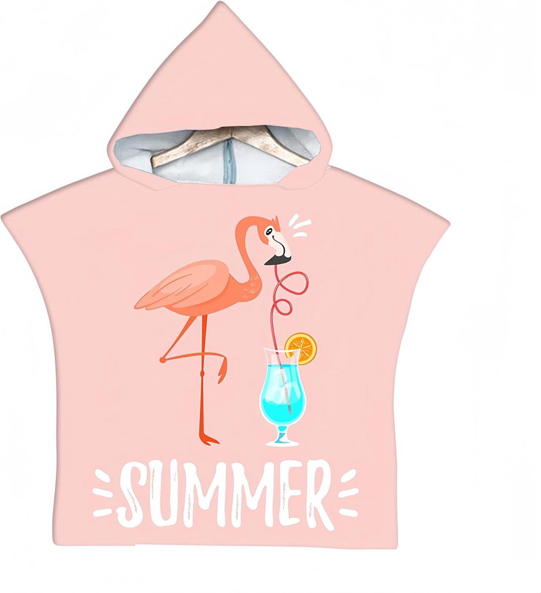 SnelShoppen - Kids Bad/Pool/Surf/Strand Poncho - Microfiber Badjas met Capuchon - Waterdichte Handdoek voor Jongens en Meisjes - 75x60cm - Sneldrogend