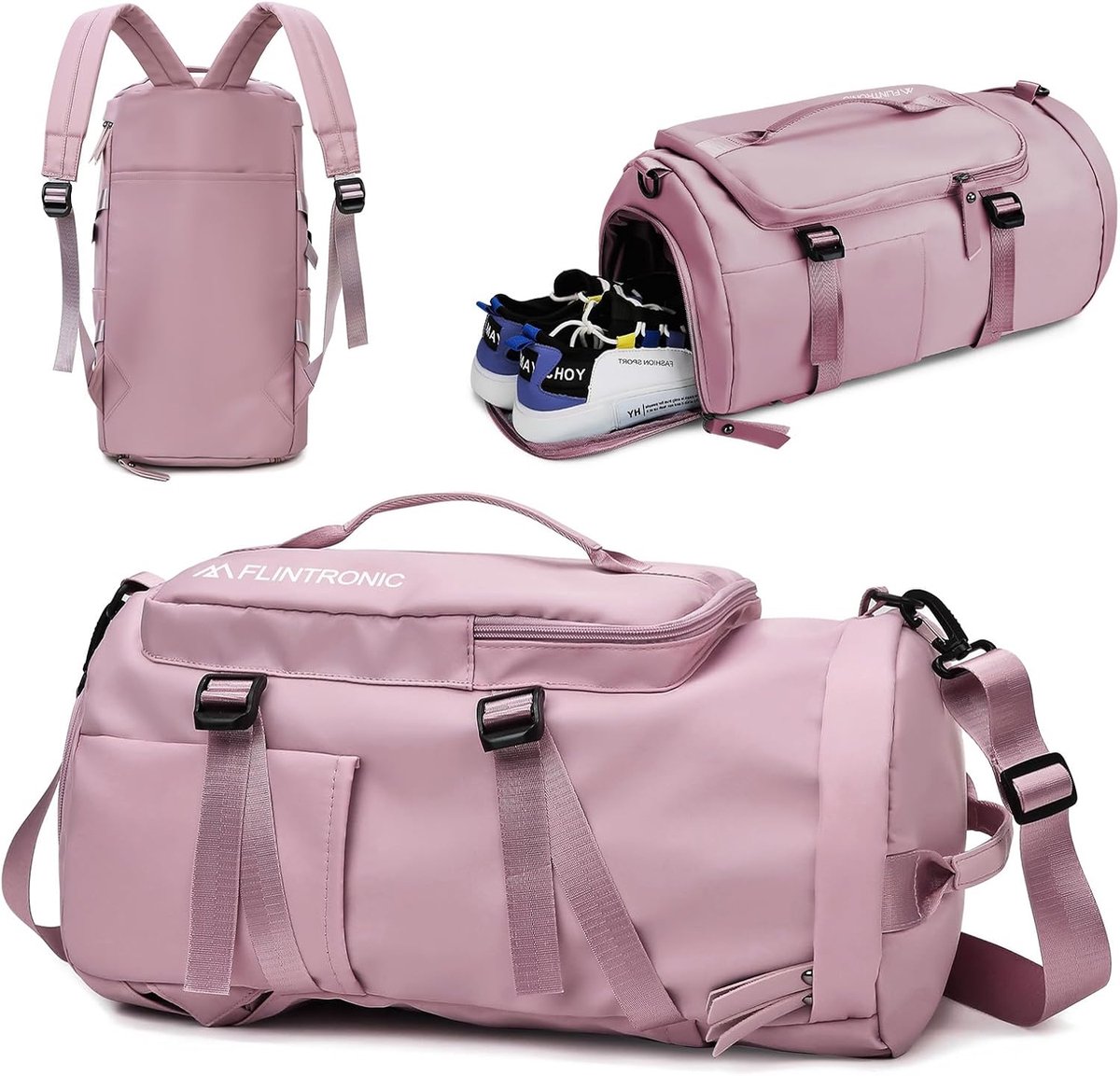 SnelShoppen - Vouwbare Sporttas voor Vrouwen, Waterdichte Duffle Bag met Schoencompartiment en Natvak, Grote Reis- en Sporttas van Hoogwaardige Oxford