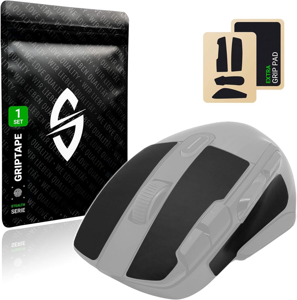 SnelShoppen - SensoryBoost Gaming Anti-Slip Elite Grip Sticker voor Logitech G Pro - Maximale Controle en Precisie - Perfect voor Gamers - Zwart