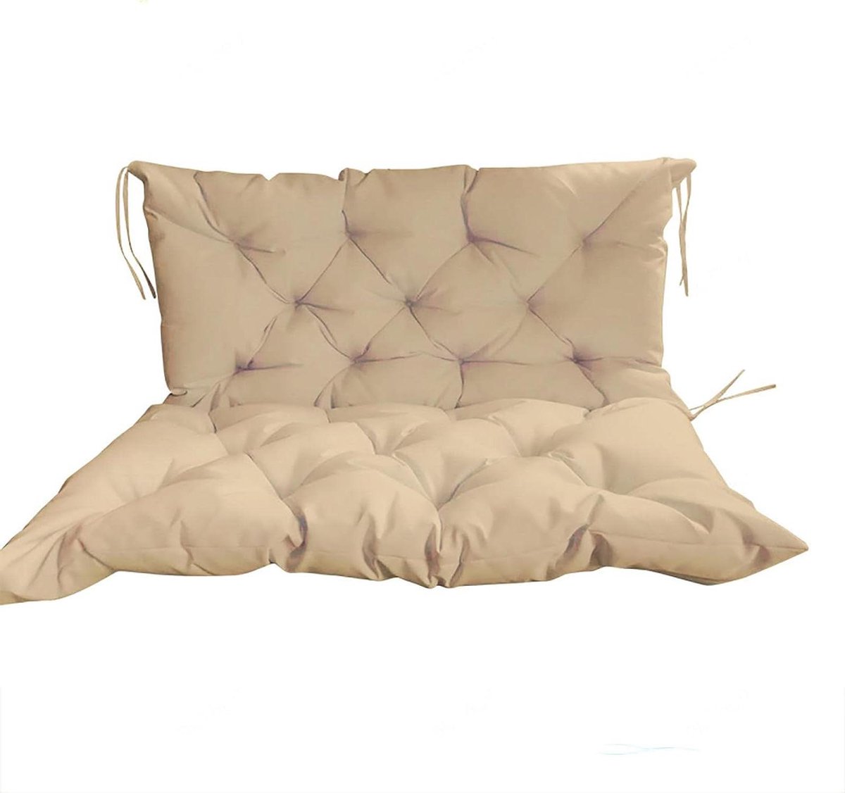 Schommelkussen - Bankkussen Tuin - Buiten Zitten - Super Dikke Vulling - 1016 x 1016 cm - Beige