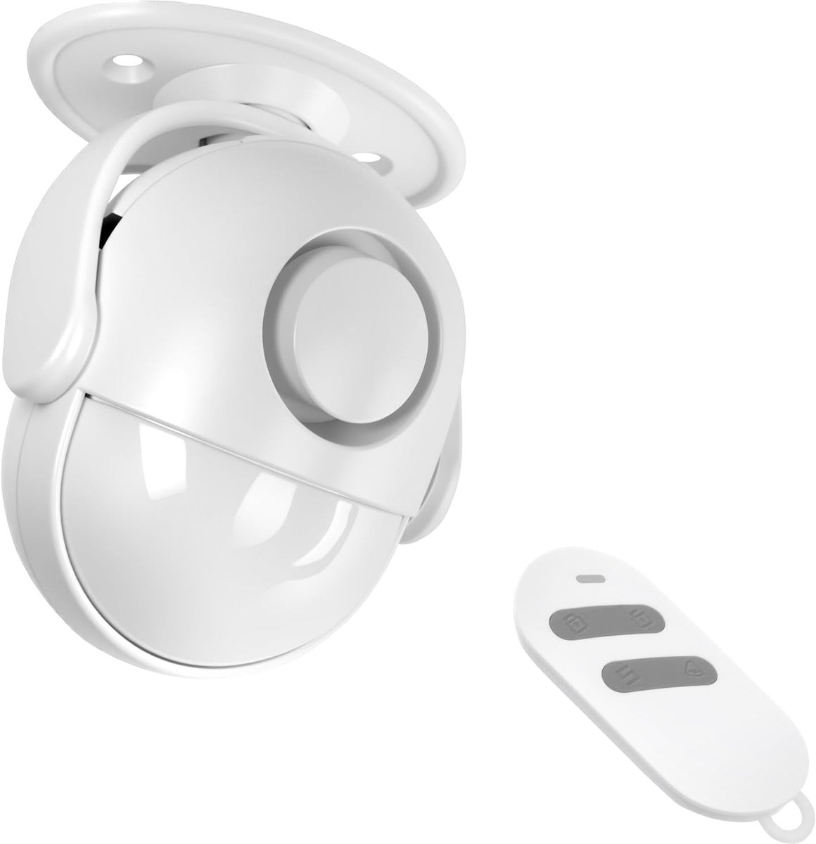 SnelShoppen - Bewegingsmelder Draadloos Alarm 125 dB met Afstandsbediening, Detectiebereik 8m, 360° Rotatie, Ideaal voor Thuis, Garage, Tuin en Schuur